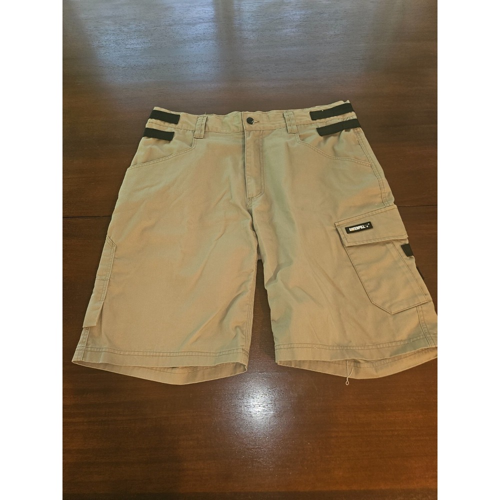 Caterpillar Men's Cargo Shorts Size‎ 38 Multi Pockets Work Shorts Color Khaki